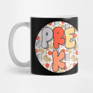 Groovy Pre K Teacher Kids Hippie Kinder Back To School Mug